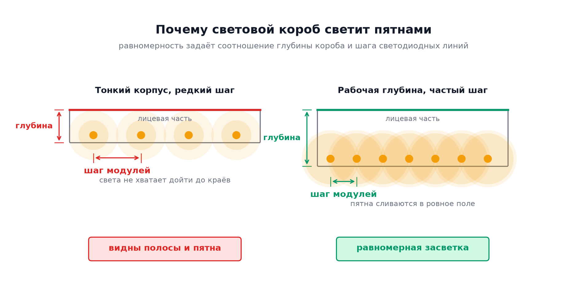Световые короба — что внутри, сколько служат и почему дешёвые светят пятнами